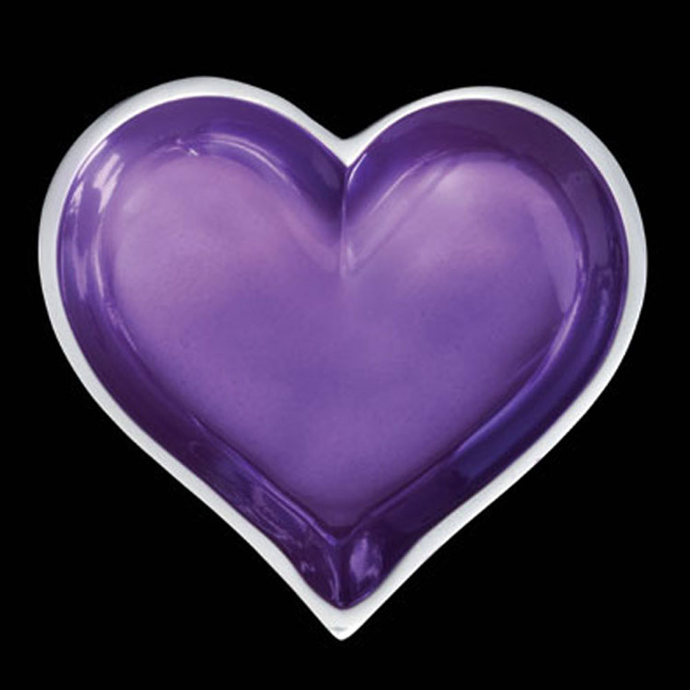 Tiny Amethyst Purple Heart-MINIMUM OF TWO