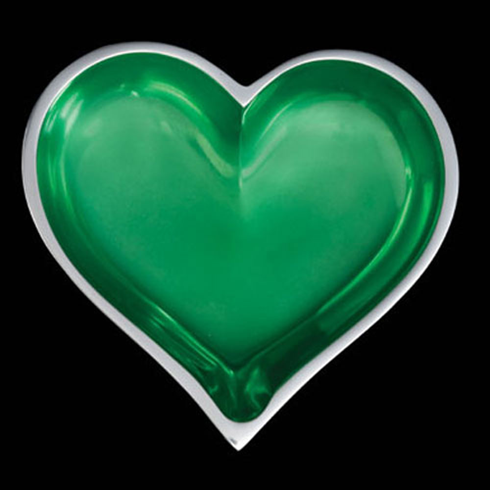 Tiny Emerald Green Heart-MINIMUM OF TWO
