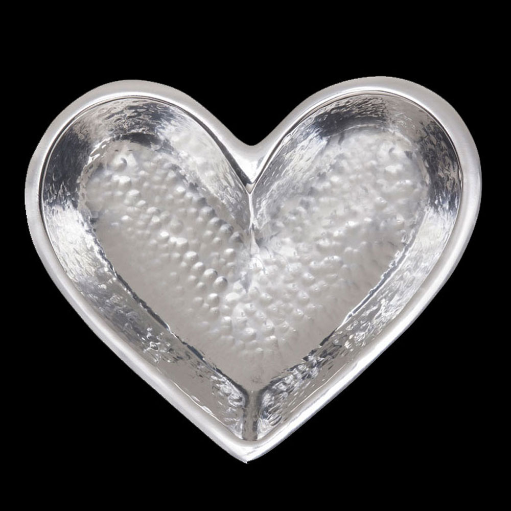 Tiny Silver Hammered Heart-MINIMUM OF TWO