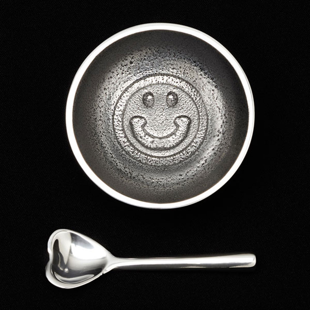 Dot Smile Bowl with Heart Spoon