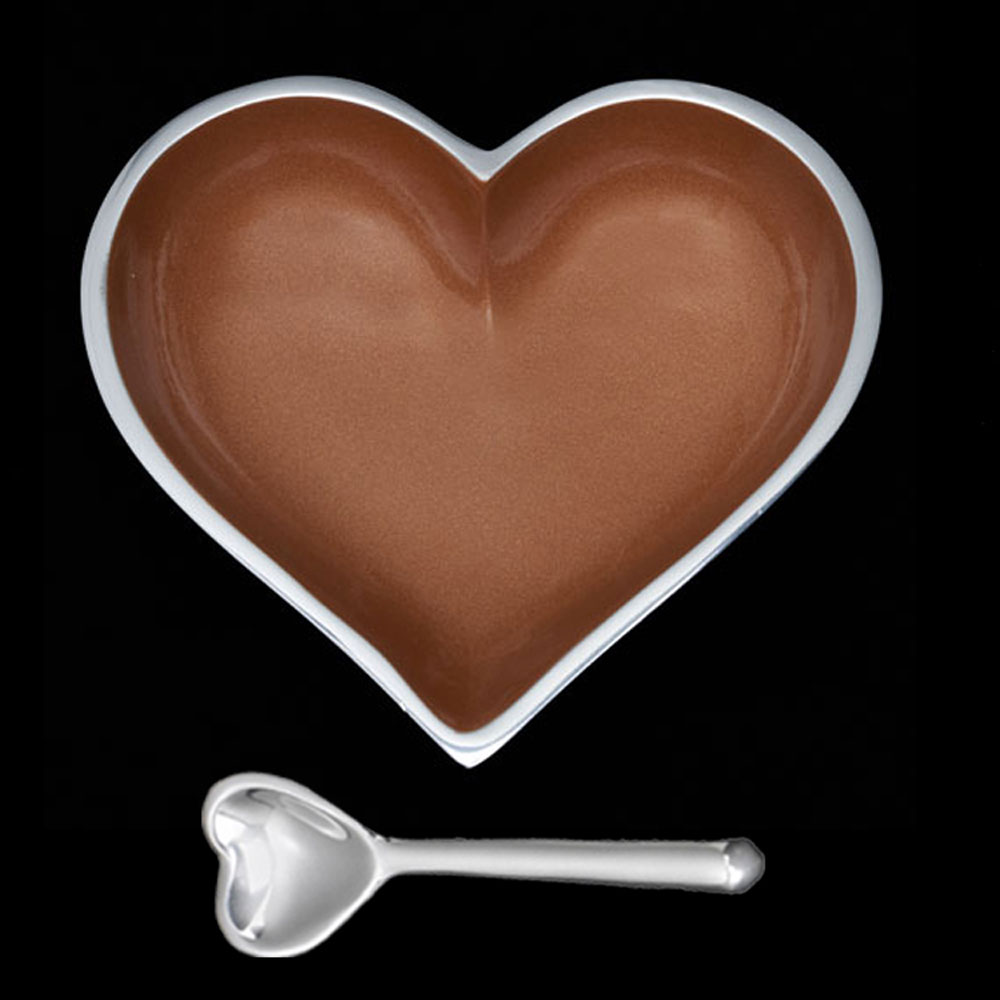 Happy Caramel Heart  with Heart Spoon
