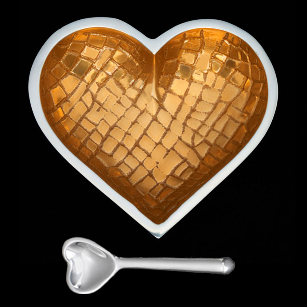 Happy Croco Gold Heart with Heart Spoon