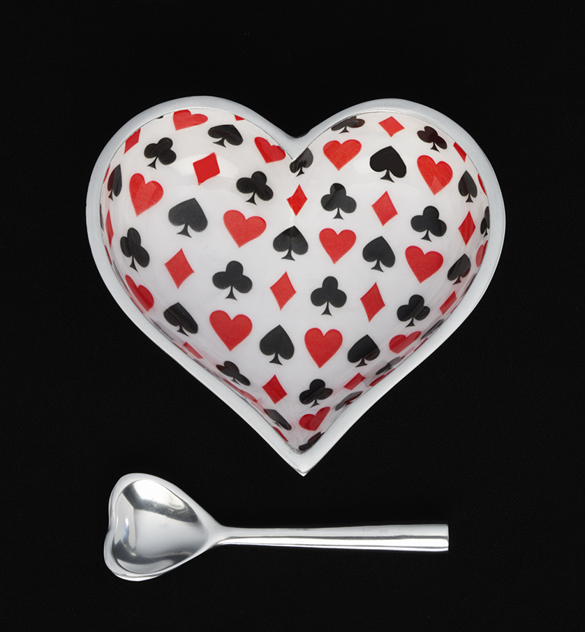 Happy Card Heart/Canasta Heart with Heart Spoon