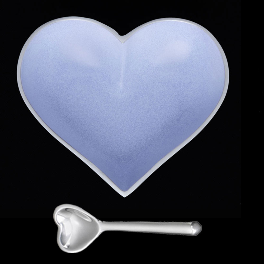 Happy Lavender Purple Heart with Heart Spoon