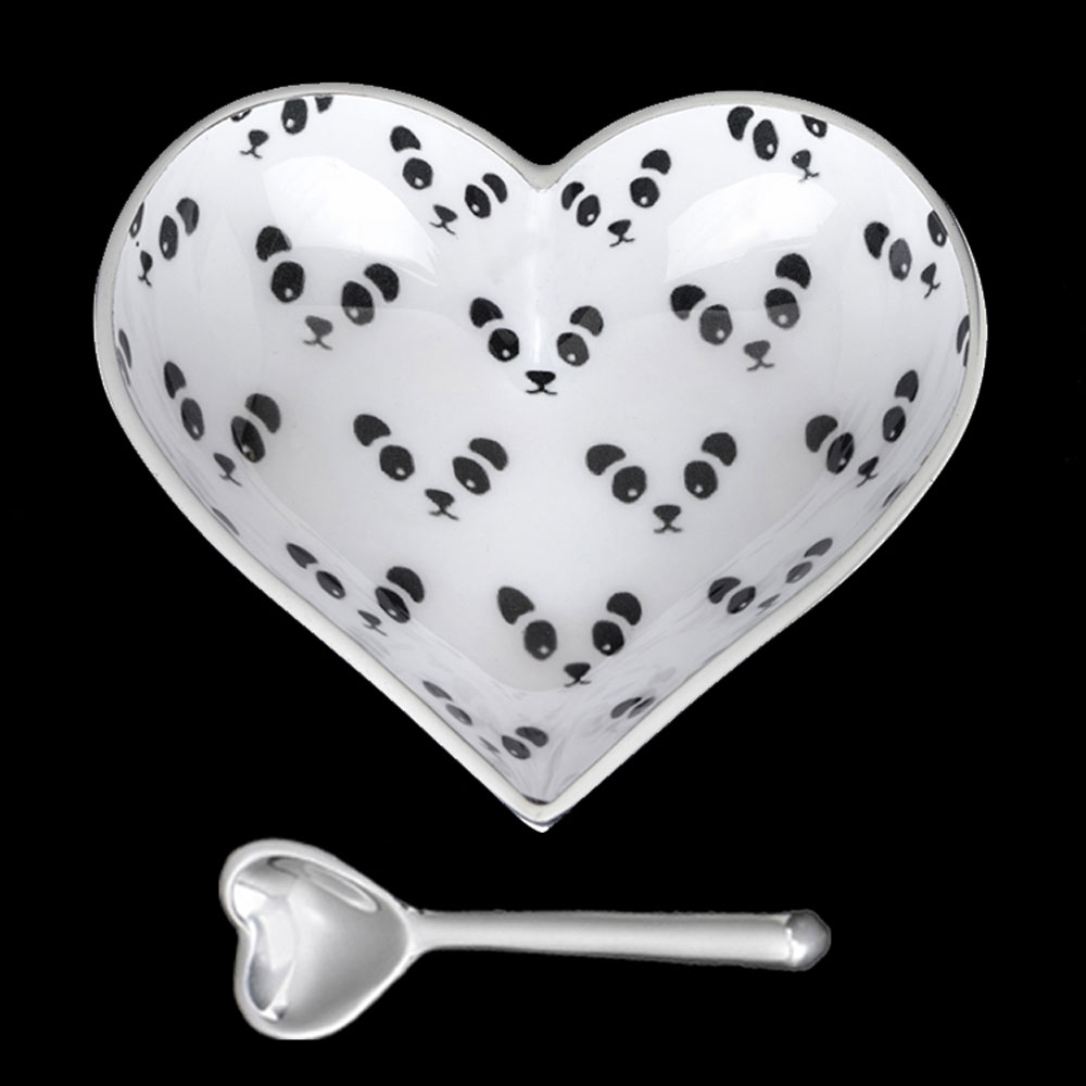 Happy Panda Heart with Heart Spoon