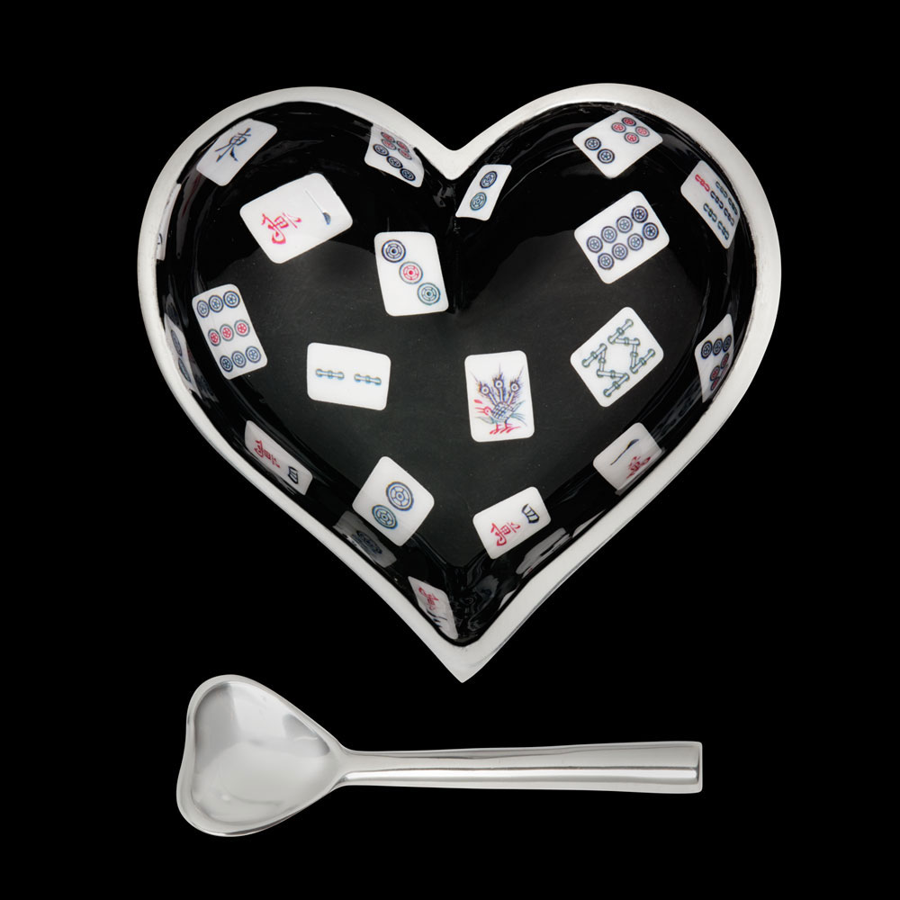 Happy Mah Jong Heart with Heart Spoon