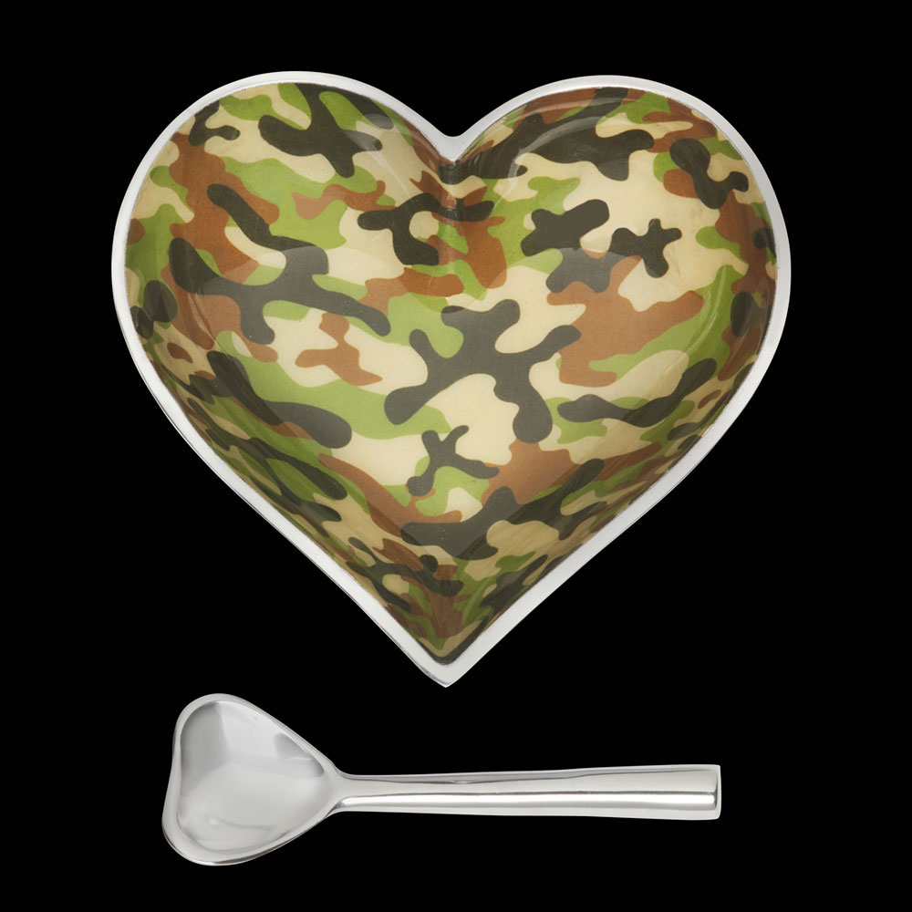 Happy Camo Heart with Heart Spoon