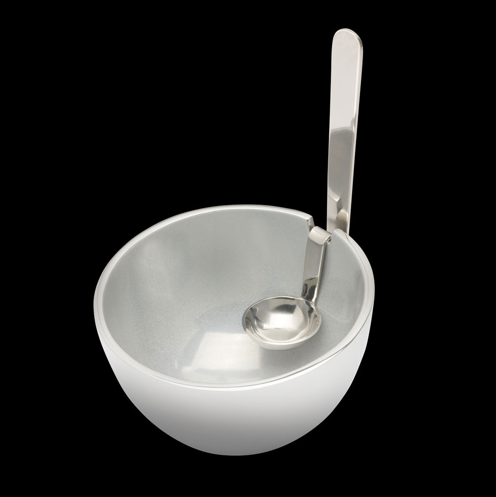 Pearl White Baby Benzy Bowl with Spoon