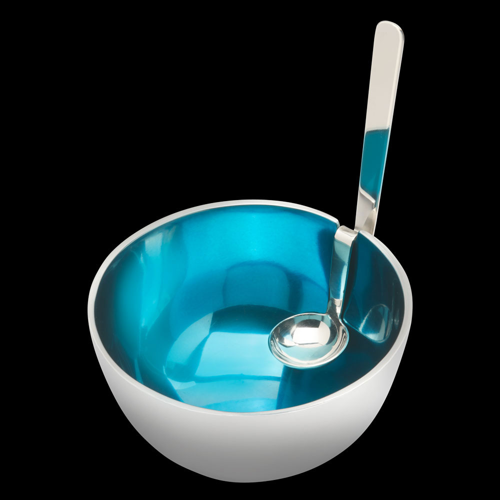 Lite Blue Benzy Bowl with Spoon