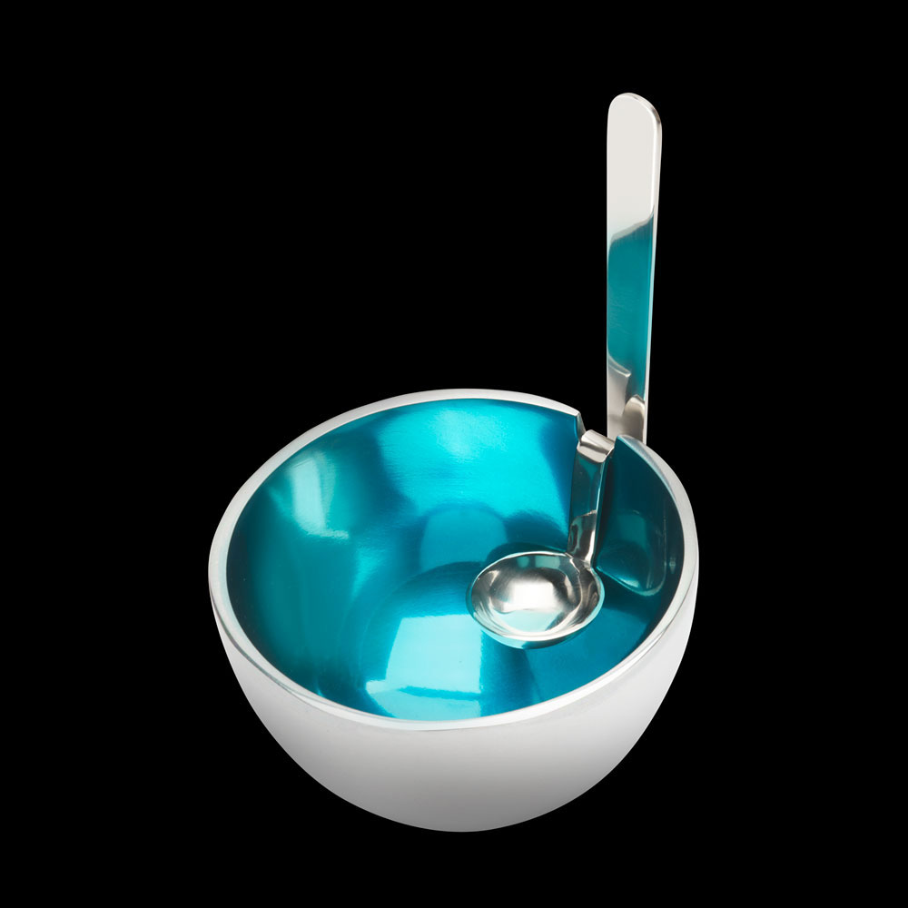 Lite Blue Baby Benzy Bowl with Spoon