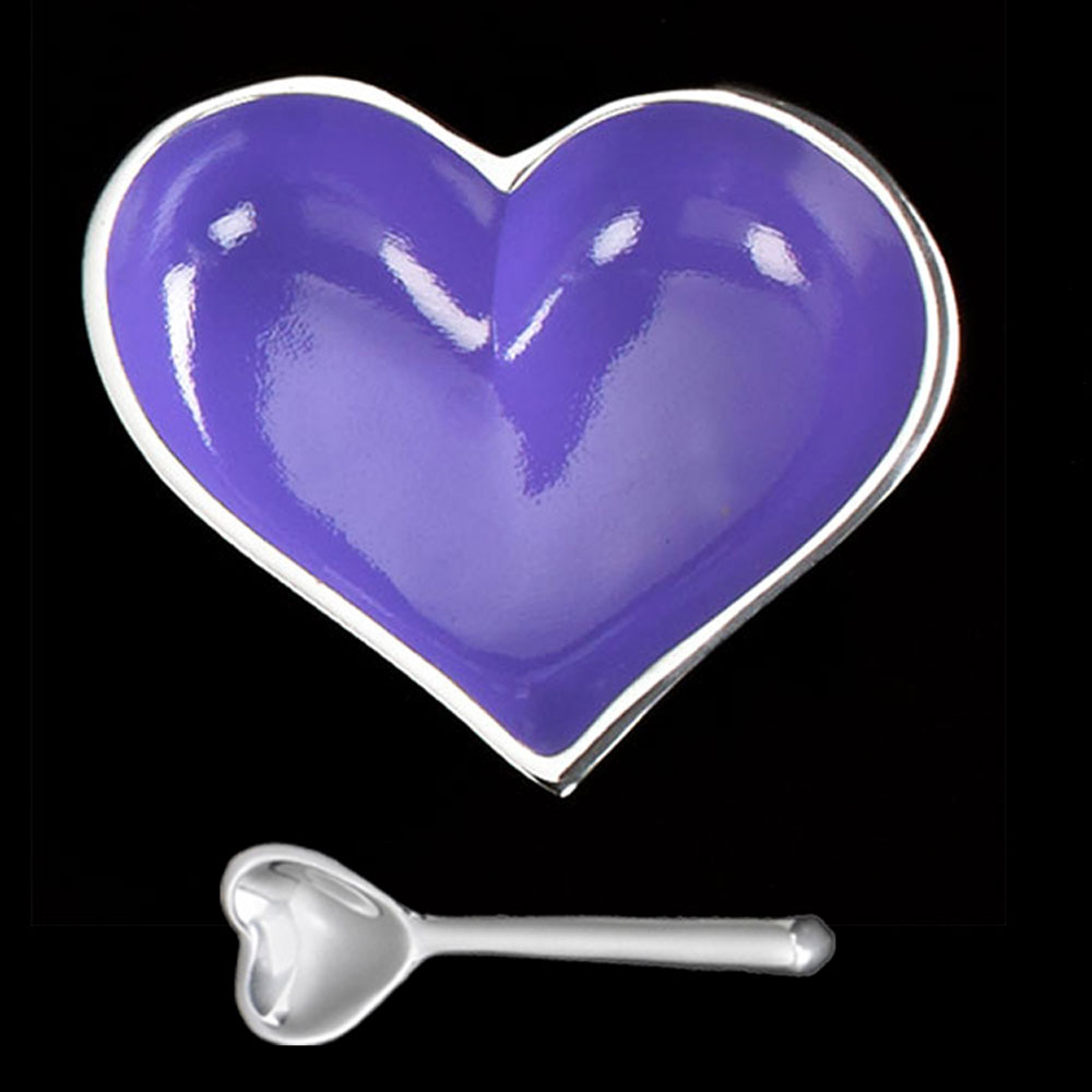 Happy Purple Heart with Heart Spoon